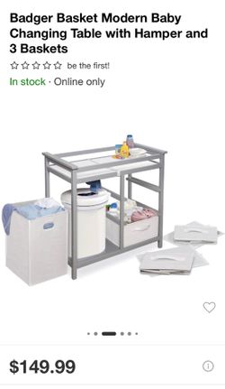 Badger Basket Modern Baby Changing Table