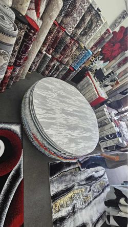 Oval Abstract Gray Area Rug