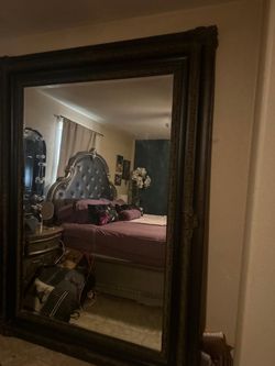 Large Dark wood Full length mirror