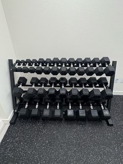 NEW 5-75 LBS Dumbbell Set w/ Rack Included 1200 LBS Total Dumbbells Set, Home Gym Equipment Weights