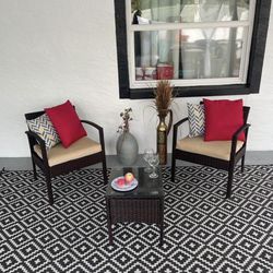 Outdoor Patio Furniture Wicker Chairs Set