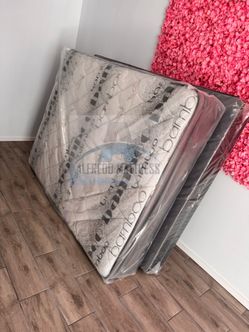 Queen mattress pillow top set with box spring (2pc - new) NEW KING-QUEEN-FULL-TWIN SIZE SETS MATTRESS AND BOX SPRING