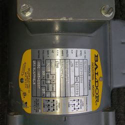 Baldor 1/4 hp 1725 rpm single phase electric motor