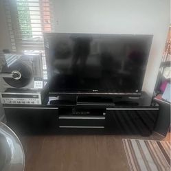 Black Lacquer TV Stand  