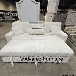 Corduroy Sectional Sleeper With Storage