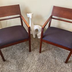2 vintage Solid wood OFS / Styline design chairs Made In USA 