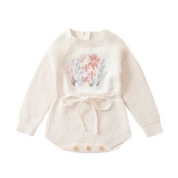 Hazel and Bo MEADOW Knitted Romper size 0-6 months 