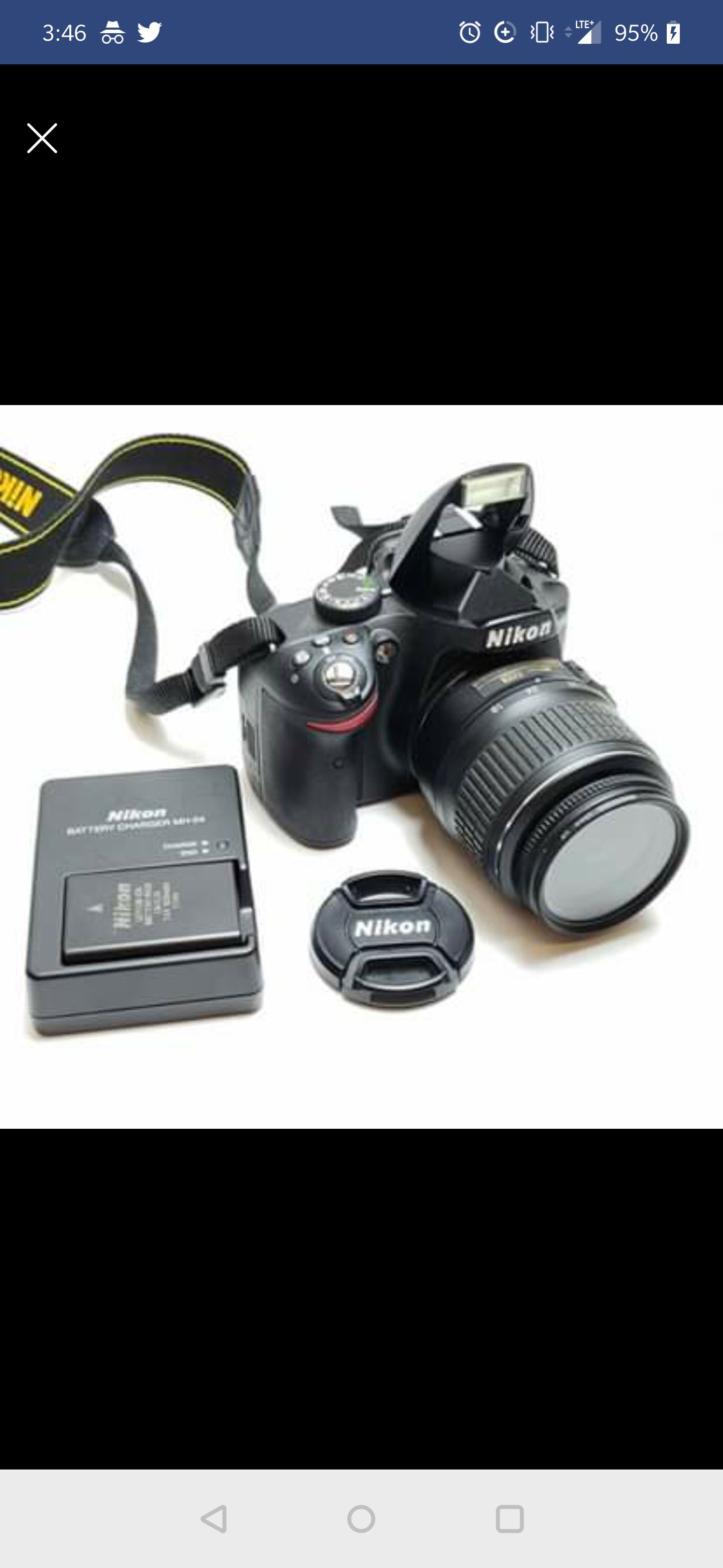 Nikon D3200 24.2MP Digital SLR Camera - Black Kit w/ DX 18-55mm