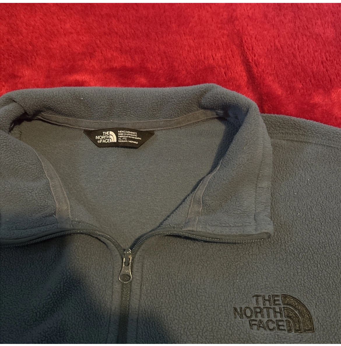 The North Face Sweater Men's XL Blue 1/4 Zip Pullover Fleece