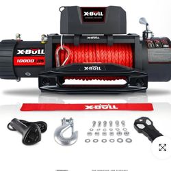 X-BULL Electric Winch 10000 LBS 12V Synthetic Rope SUV Jeep Truck 4WD