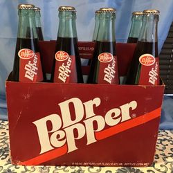 DR PEPPER GLASS BOTTLES 8 PACK 16 OZ. $40.00