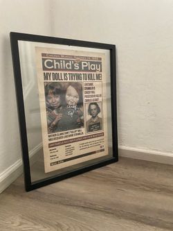 Child’s play news paper poster  authenticated on the back