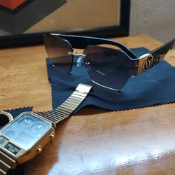Watch with Sunglasses and Bracelet