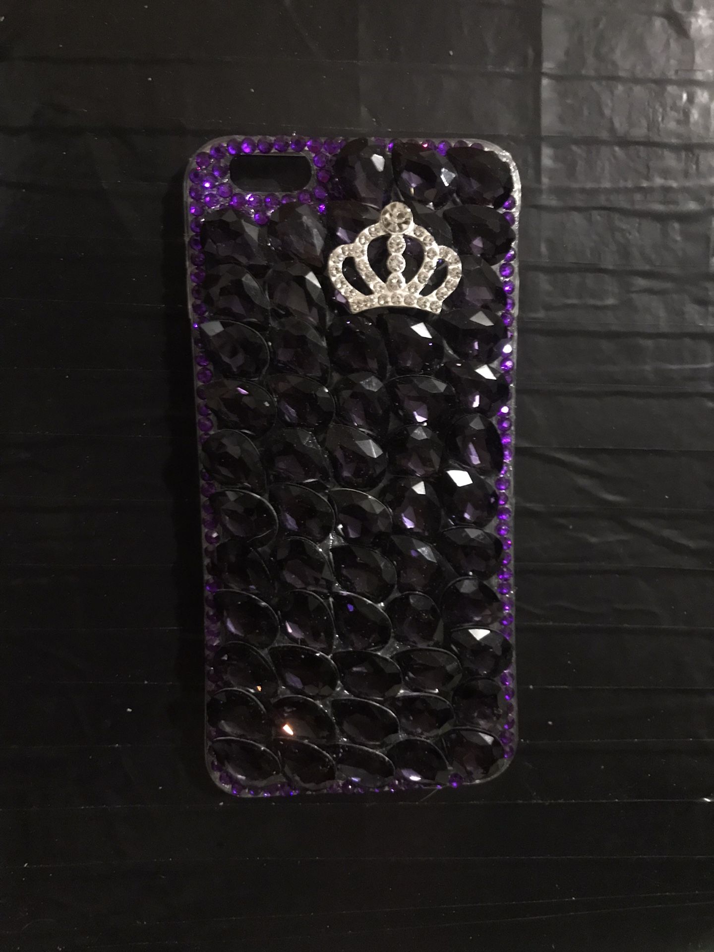 iPhone 7 Plus Tear Drop Rhinestone Back Case With Crystal Rhinestone Crown