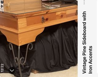 Vintage Knotty Pine 3 Piece Office Set