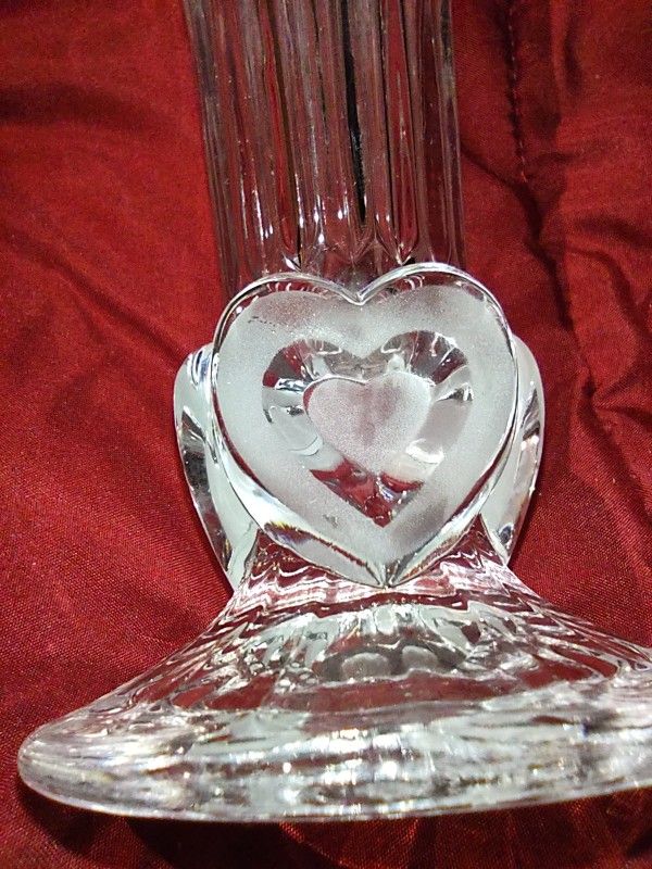 Heart Shaped Crystal Vase