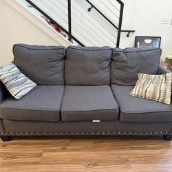 3 seat navy sofa