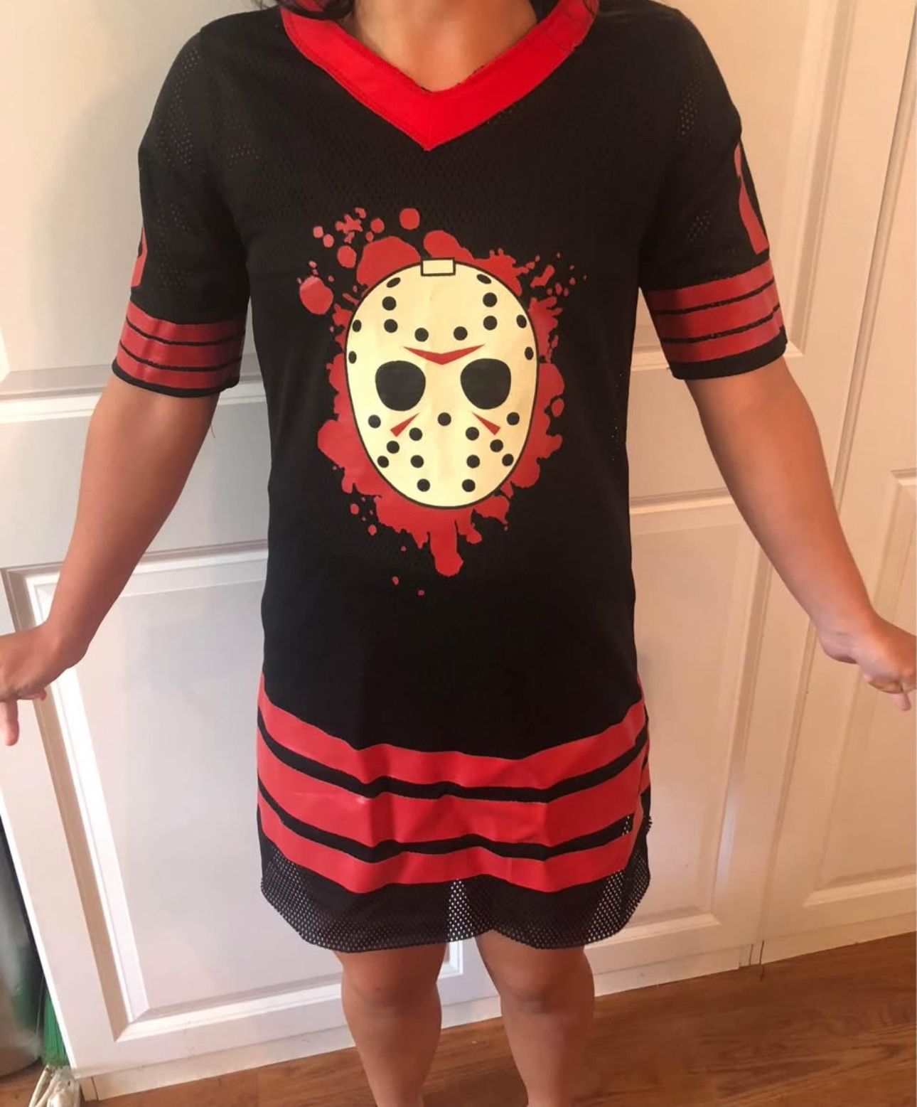 friday the 13th jersey dress womens small jason voorhees Halloween outfit costume