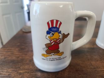 Vintage 1984 LA Olympics Sam the Eagle Ceramic Mug/Stein