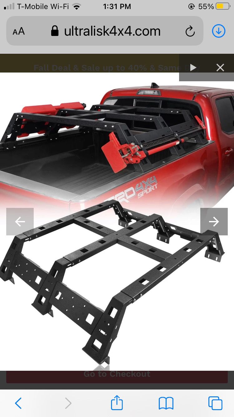 Bed Rack for Toyota Tacoma 2017-2019