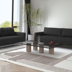 Brand New Black Modern Style Sofa & Loveseat 