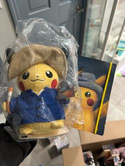 Pokémon Center × Van Gogh Museum: Pikachu Plush & notebook BRAND NEW