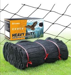 Heavy Duty Bird Netting for Garden with 2" Mesh 50x50 ft Reinforced HDPE Chicken Netting & Pond Netting