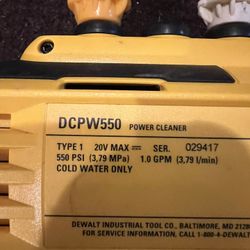 Dewalt cordless Power washer 