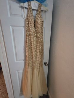 Pearls and beaded gown