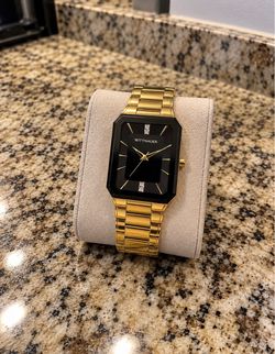 Wittnauer Men’s Omni Gold-Tone Watch – Black Dial WN3092