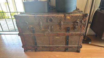 Antique steamer trunk