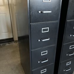 Black File Cabinet With Keys Still Attached