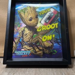 Marvel’s Guardians Of The Galaxy Groot Vol.2 3D Wall Blk Frame Art 9.25 x 11.26"