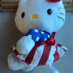  Hello Kitty Plush Doll Stars And Stripes Dress Patriotic Flag