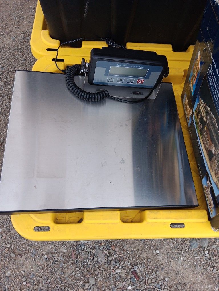 400lb Large Stainless Steel Platform Digital Portable Shipping Scale Bench Floor