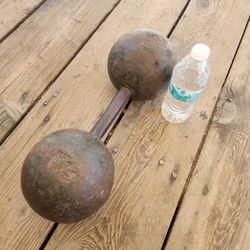 Dumbbell 55lbs Antique Circus Strongman 