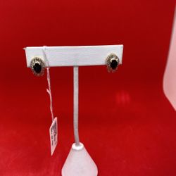 10KT Gold Colored Stone Earrings