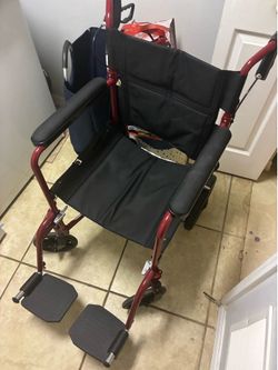 Folding wheelchair and walker.