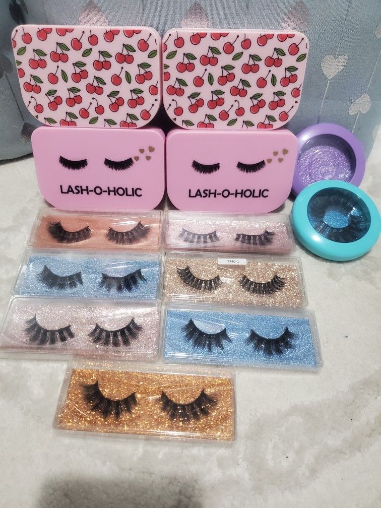 Eye Lash Holder Cases & False Eye Lashes New