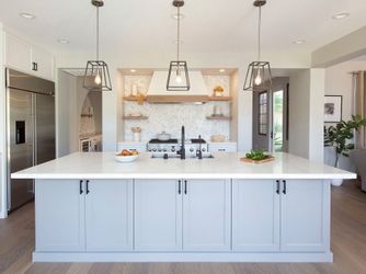 Shaker White  / Single line with Island Kitchen at an affordable 