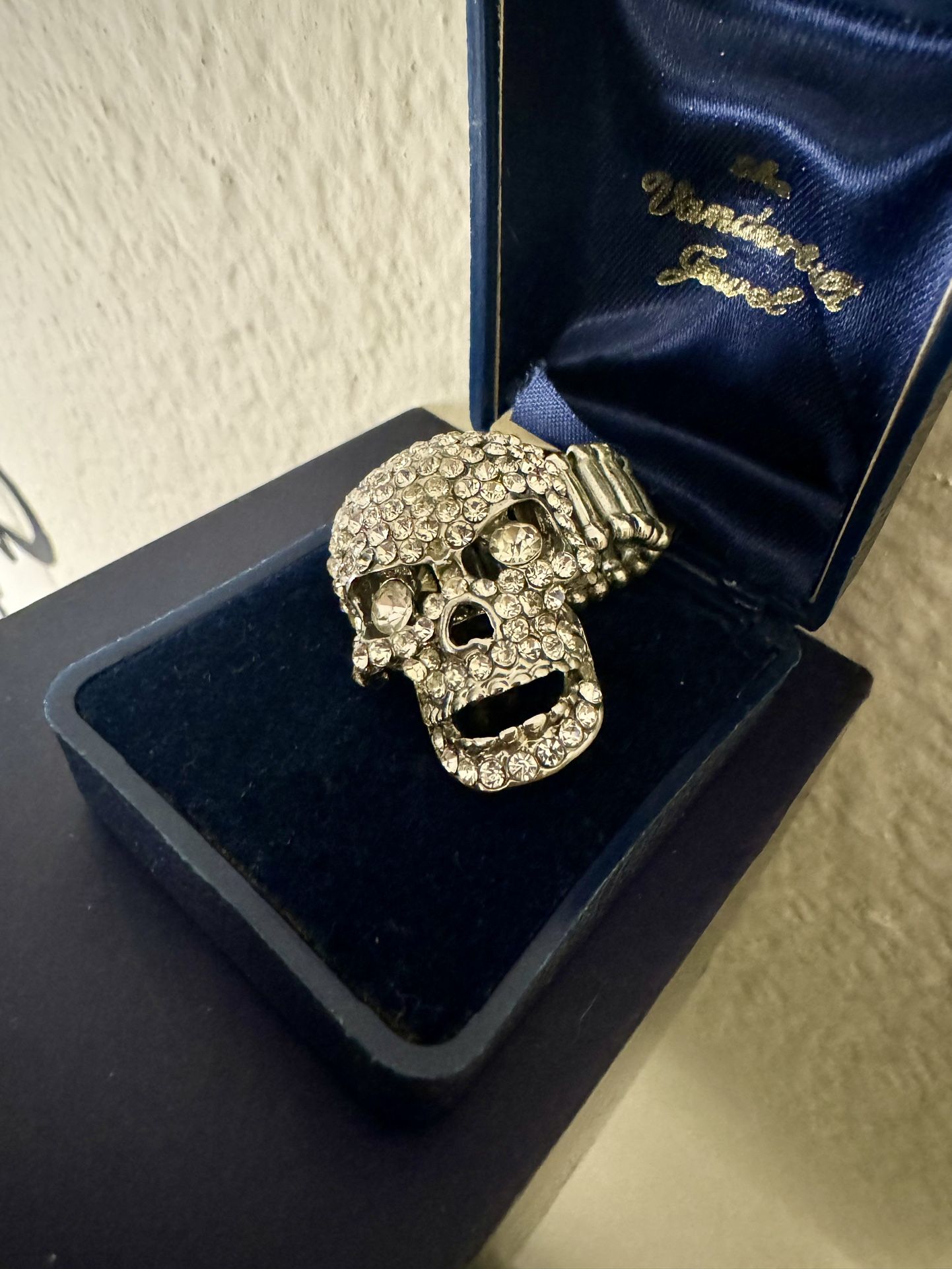Skull Rhinestone Ring