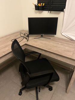 Monitor and chair
