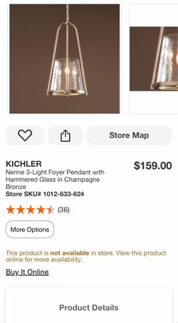 Kichler Nerine 3-Light Foyer Pendant Champagne Bronze