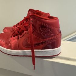Nike Air Jordan 1 Mid Metallic Red Sneakers – Eye-Catching Colorway
