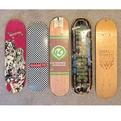 Lot of 5 Skateboard Decks