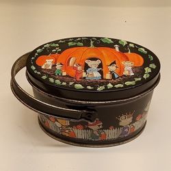 VTG Keller Charles Miniature Halloween Tin Cute Trick Or Treat Mice Exclusive 