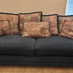 3 Pcs Fabric Couch with Pillows