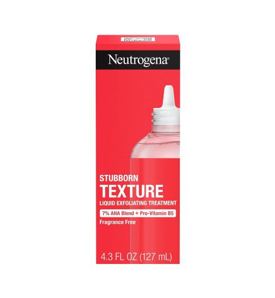 Neutrogena Stubborn Texture Liquid Exfoliant with 7% AHA Blend & Pro-Vitamin B5 designed for Acne-Prone & Oily Skin, Liquid Face Exfoliator, Oil- & Fr