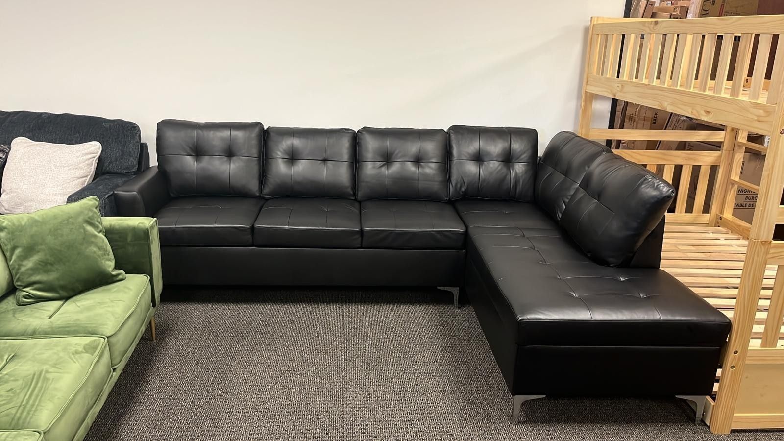 In Stock Black Sectional RAF