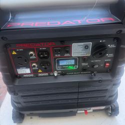 Generador Predator 3500 inverter used condition 195 hours (  As Is)